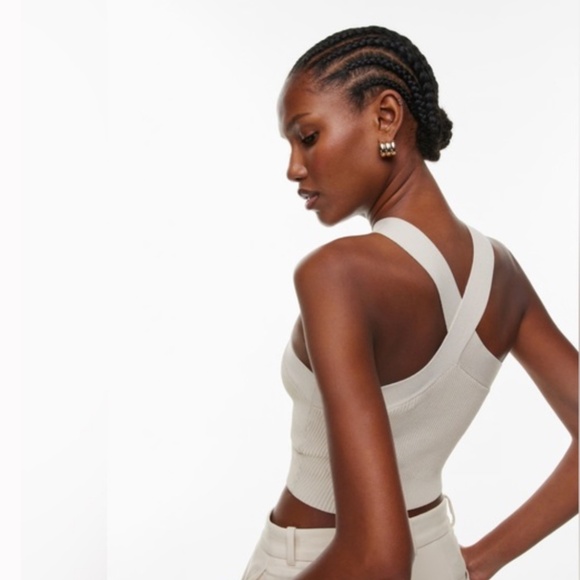 Aritzia Babaton Sculpt Knit Criss Cross Cropped Tank - Picture 5 of 5